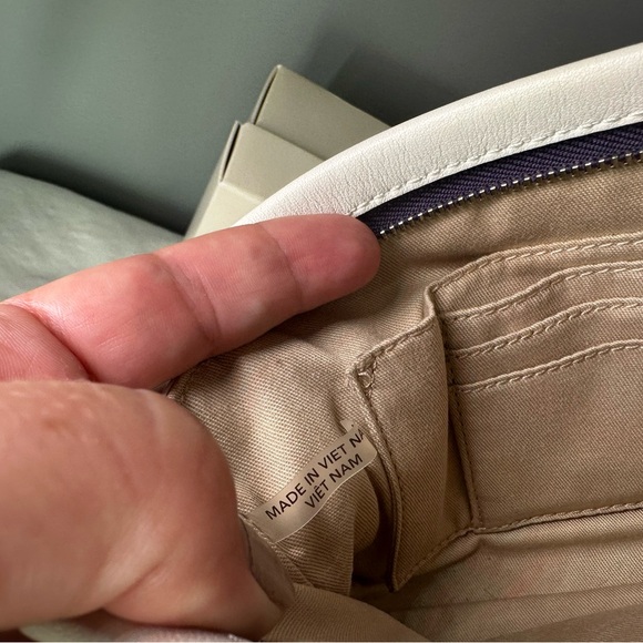 Coach Legacy Eggplant and Ivory Wristlet with Yellow Accent - Picture 11 of 16